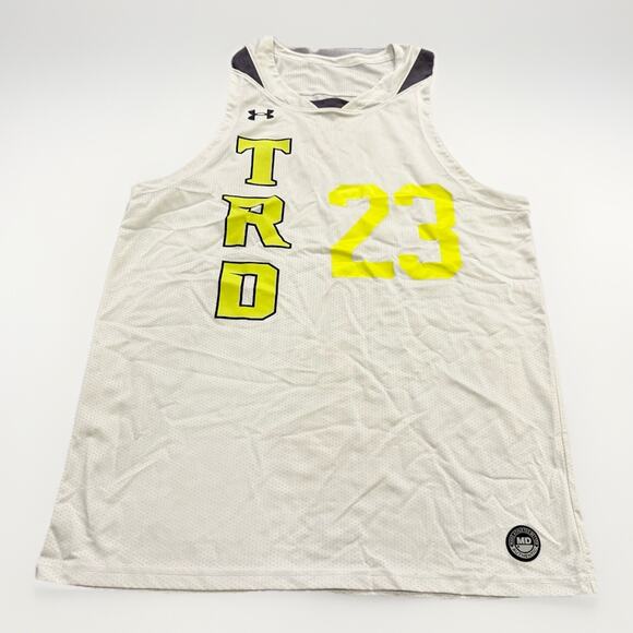 Under Armour Mens White TRD #23 Basketball Jersey Tank Size MD - Picture 1 of 7